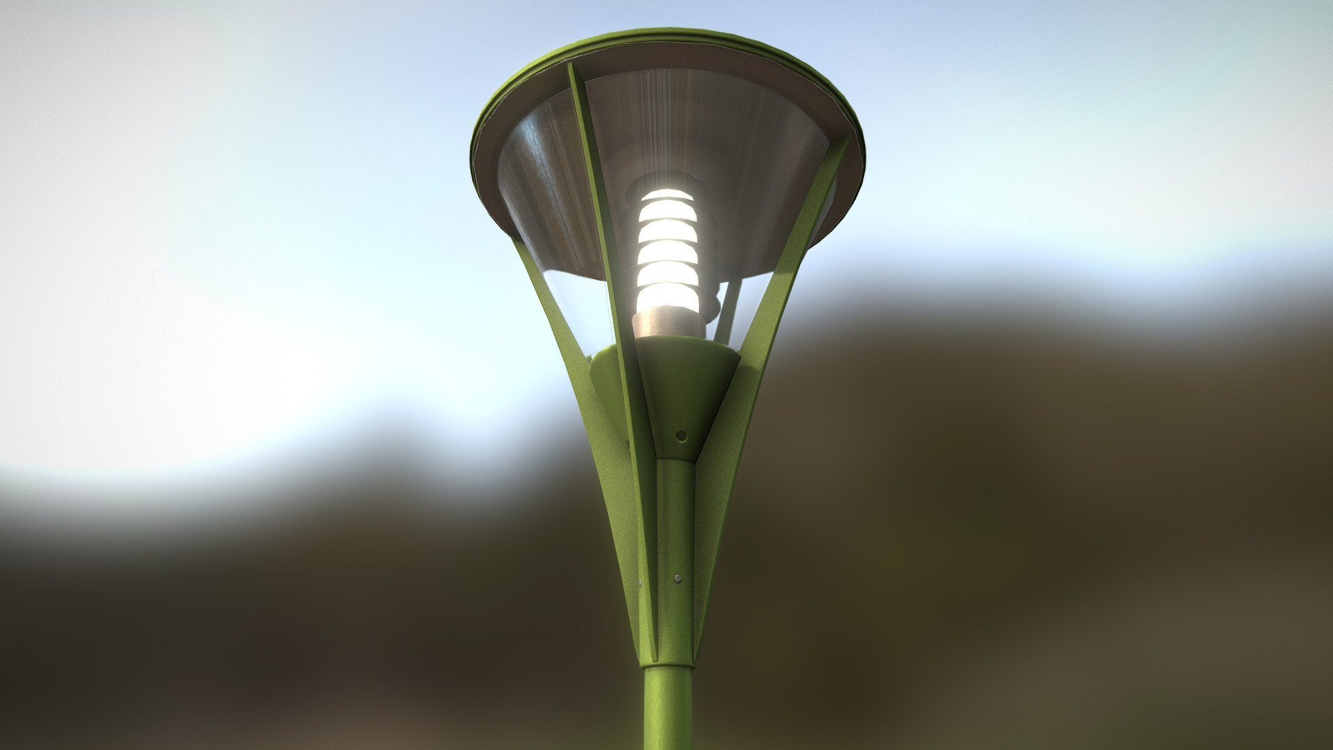 Street Light (6) (Low-Poly Green Version) - Buy Royalty Free 3D model ...