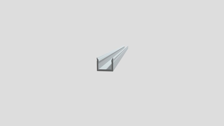 Nadgradni LED profil L008 3D Model
