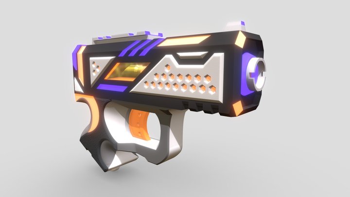 Cyberpunk Future Compact Gun 3D Model
