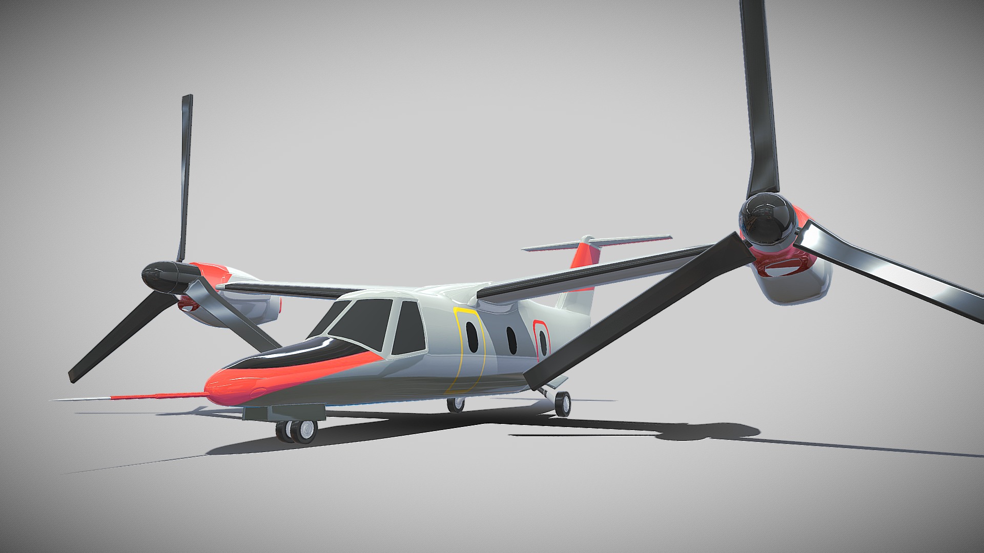 3D model Bell Agusta AB-609 Verticopter vehicle - This is a 3D model of the Bell Agusta AB-609 Verticopter vehicle. The 3D model is about a helicopter flying in the sky.