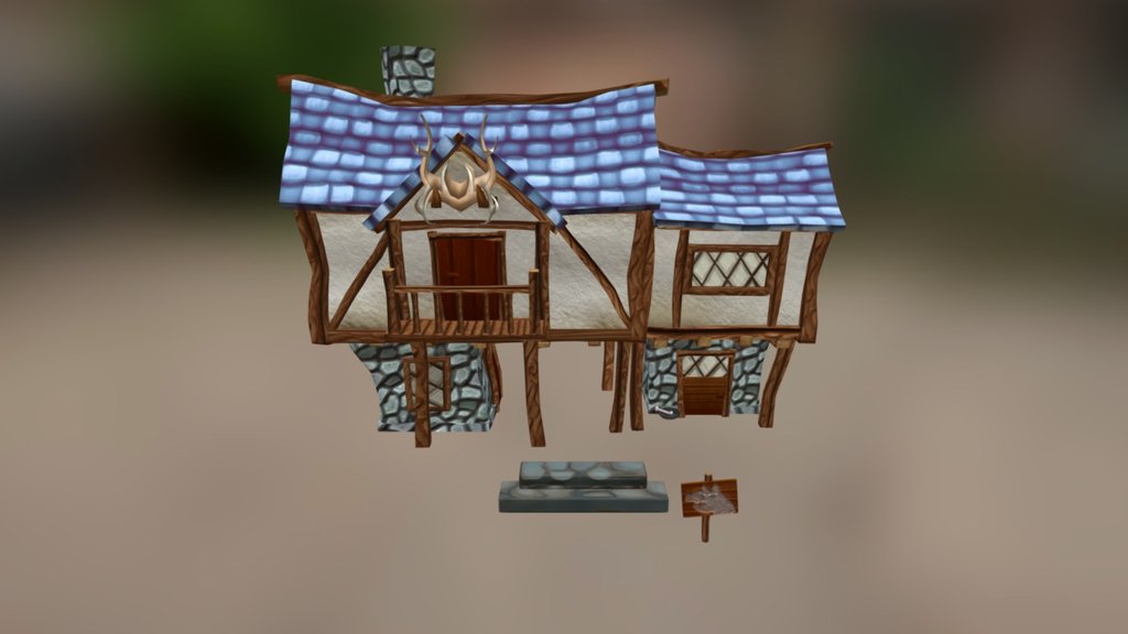 Medieval House: Hunter - 3D model by lewa [b87f9fb] - Sketchfab