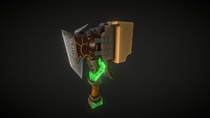 Custom World of Warcraft weapon 3D Model