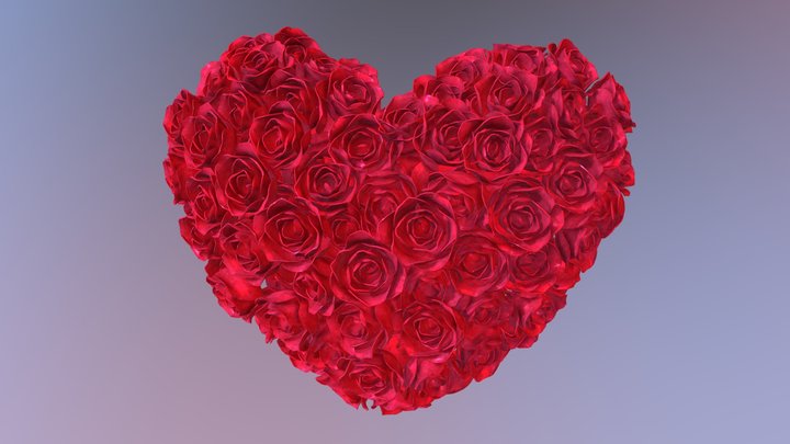 HEART ROSE 3D Model