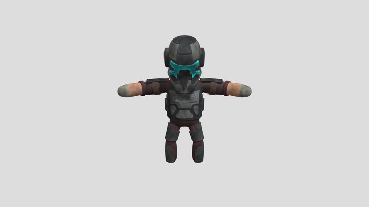 FPS BEAN CHARACTER 3D Model