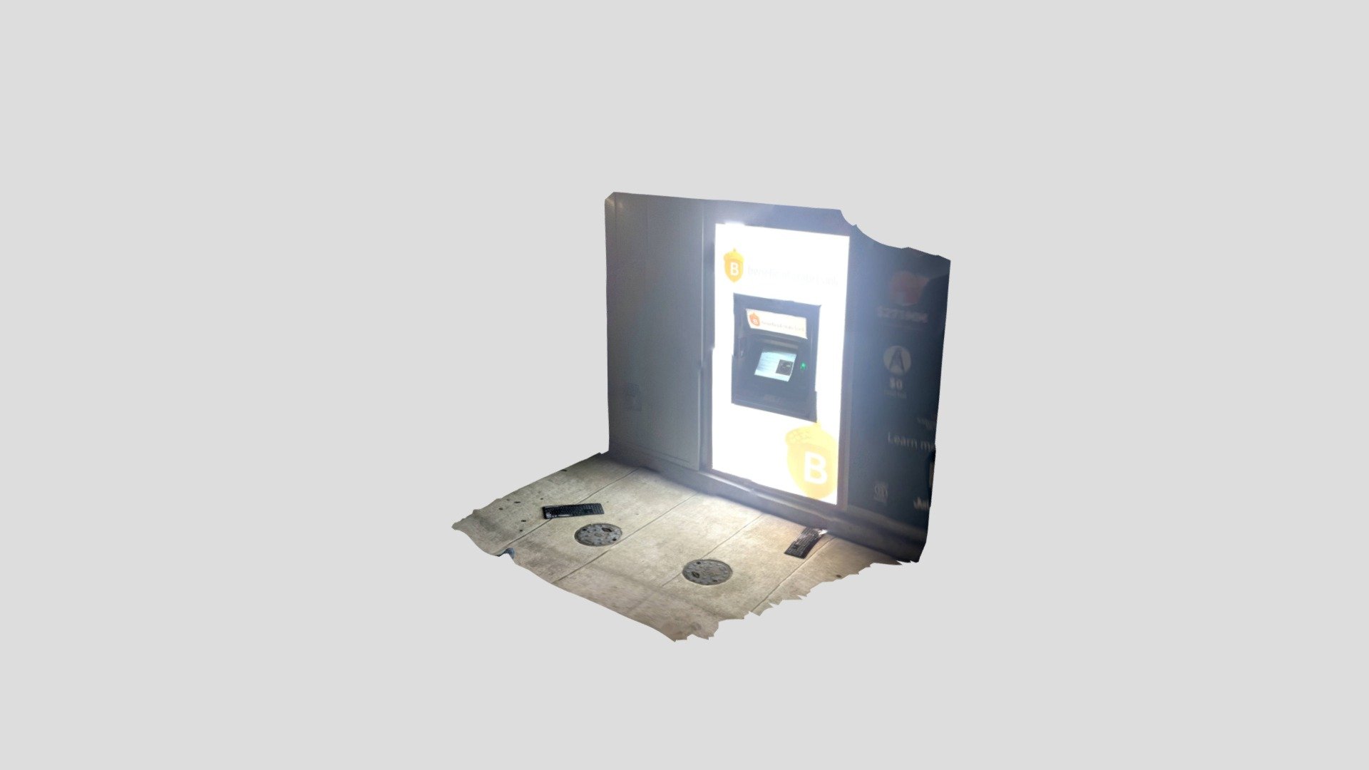 ATM with 2 Keyboards at night
