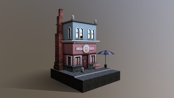 Pink Bakery 3D Model