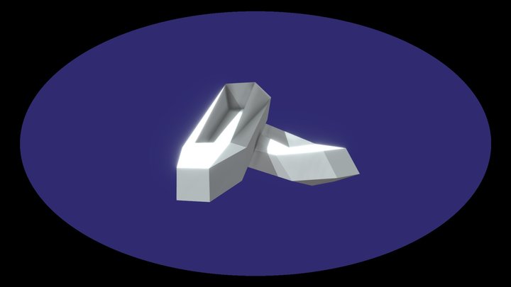 sapato de cristal 3D Model