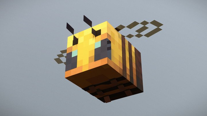 Bee Minecraft 3D Model