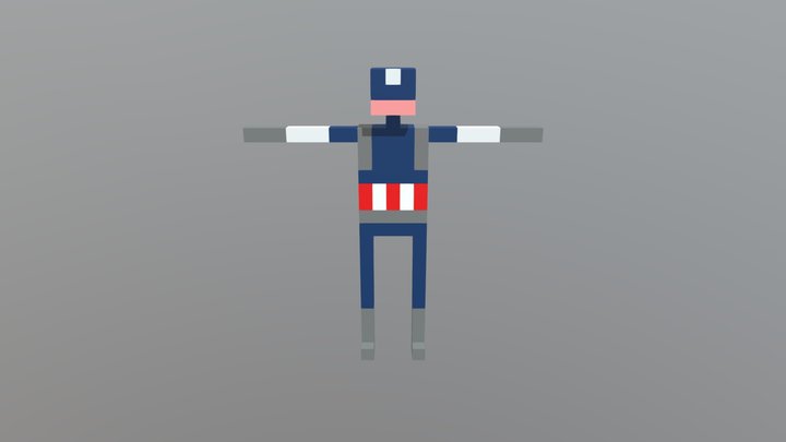Captain America 3D Model