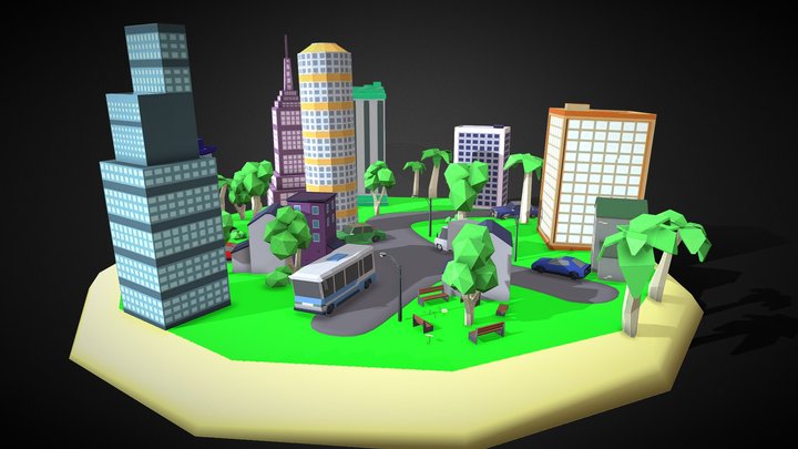 city roblox gameready assets 3D Model