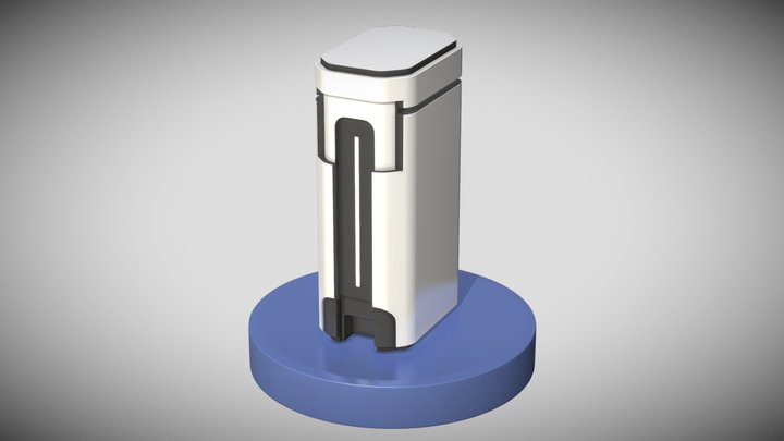 Modern Trash Bin 3D Model