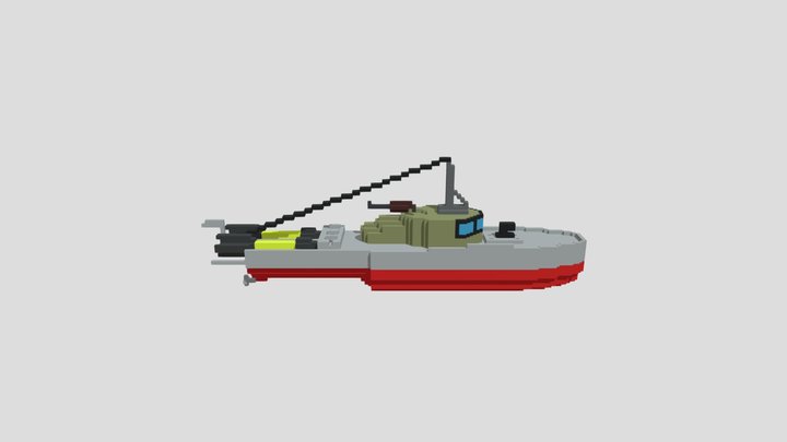 торпедный катер перехватчик г-5 3D Model