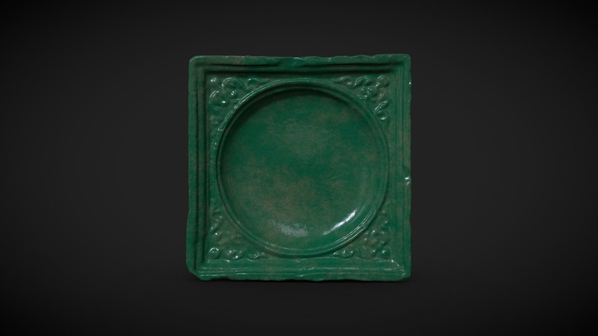 Leaf tile with smooth retractable medallon — Sketchfab embed 3D viewer