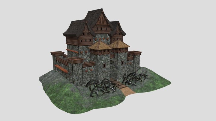 Heroes 3. Rampart Castle 3D Model