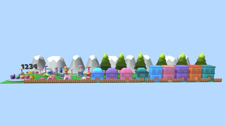 City cat cute 3D Model