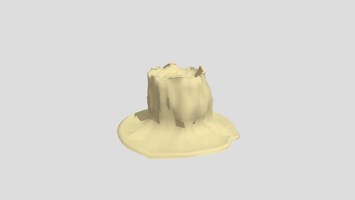 Large Wax Candle 3D Model
