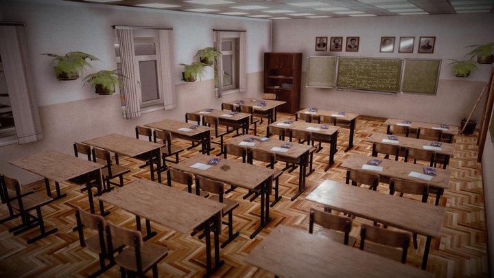 A Post-Soviet Classroom 3D Model