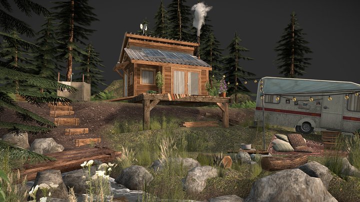 DAE Diorama - Eco house 3D Model
