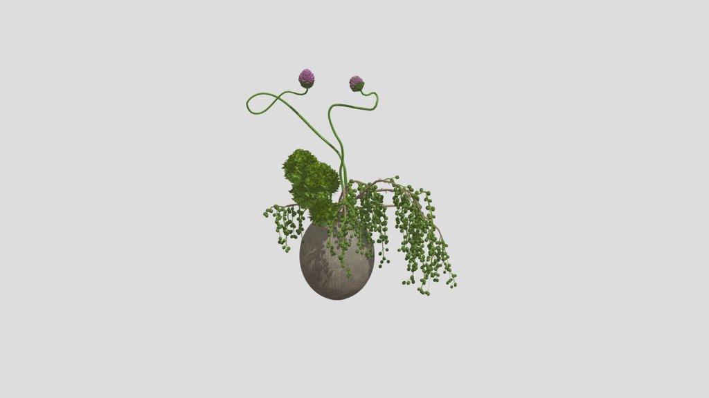 Organic Curved Floral Vase