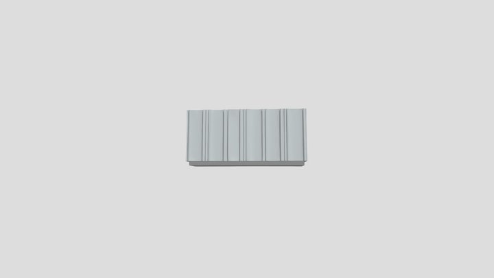A metallic cabinet 3D Model