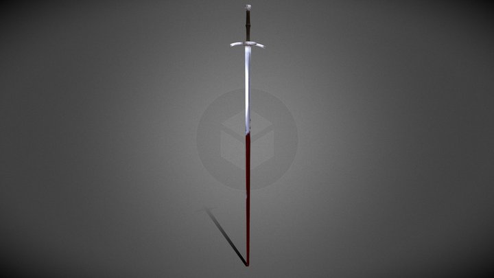 One hand and a half german sword 3D Model