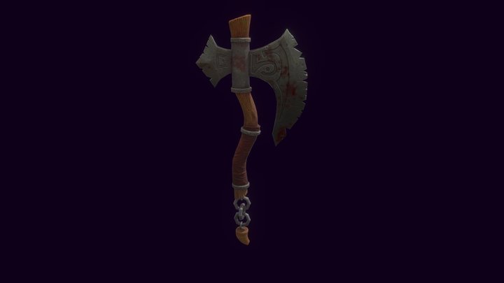 Viking Stylized Axe (LowPoly) 3D Model