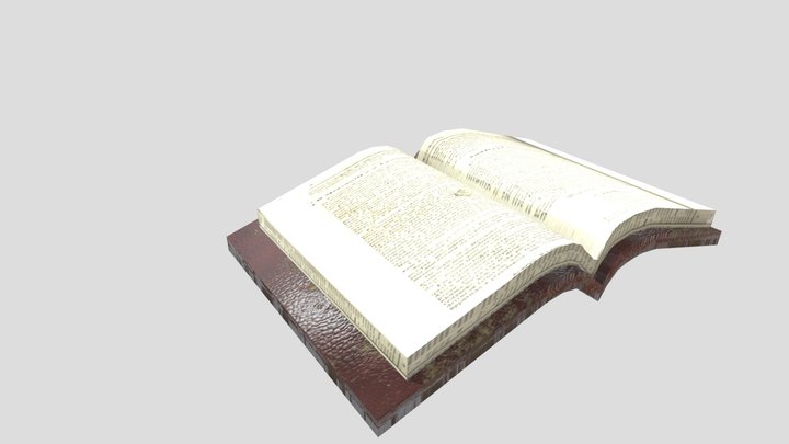 Open written book/Livro escrito aberto 3D Model
