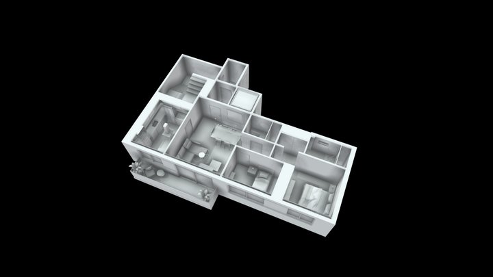 VICTOR MARTINEZ - PLANTA CONTRAFRENTE 3D Model