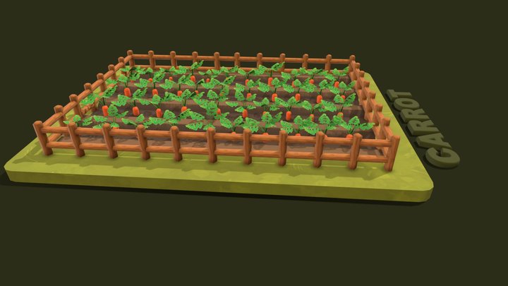 Carrot Farm 3D Model