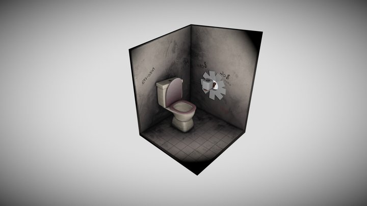Unsavory Toilet Room 3D Model