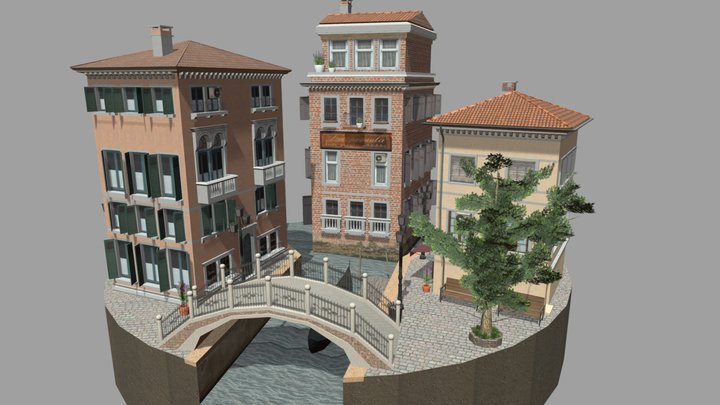 City Scene Venice 3D Model