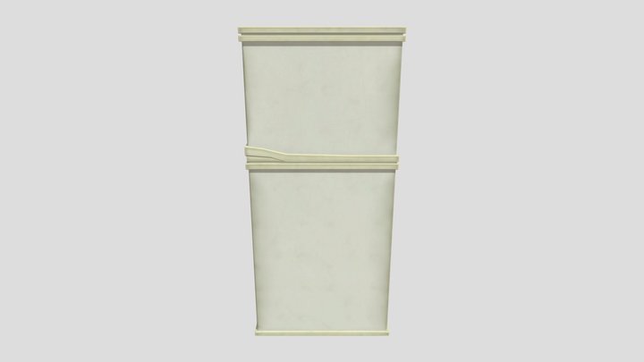 Low poly - Retro Old Refrigerator