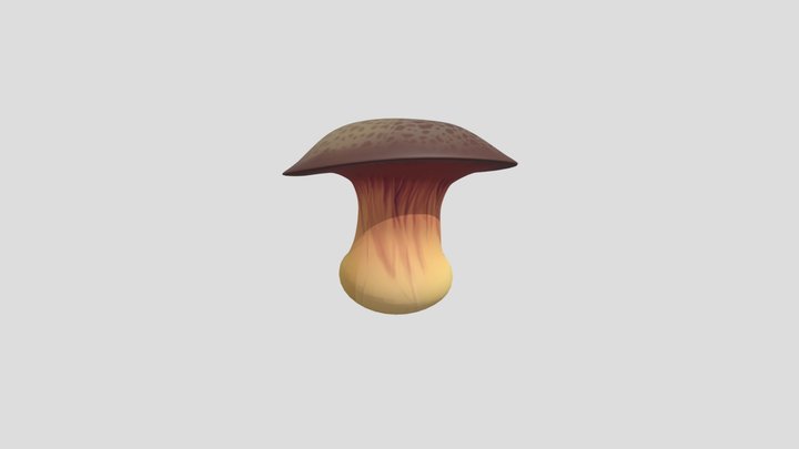 Stylised tree mushroom 3D Model