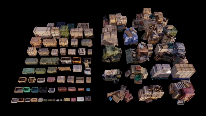 Boxes Collection 3D Model