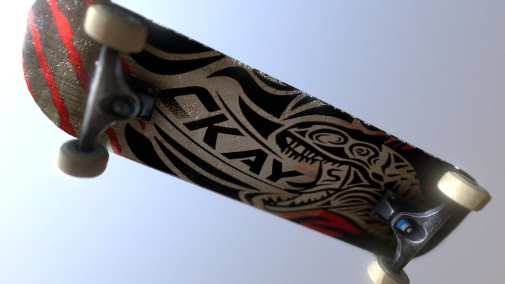Ckay Indominus Skateboard Deck - V1 3D Model