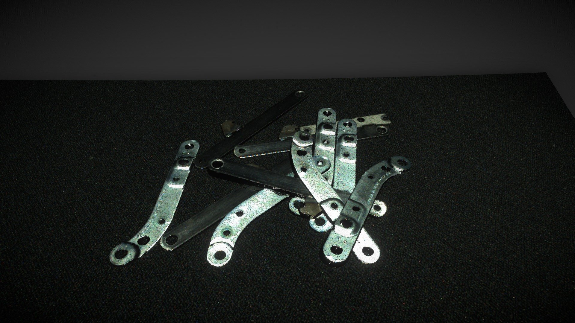 Shiny metal pieces