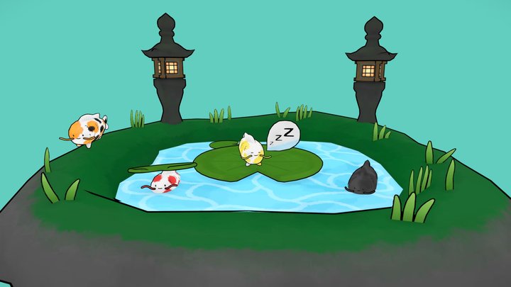 Koi Pond 3D Model