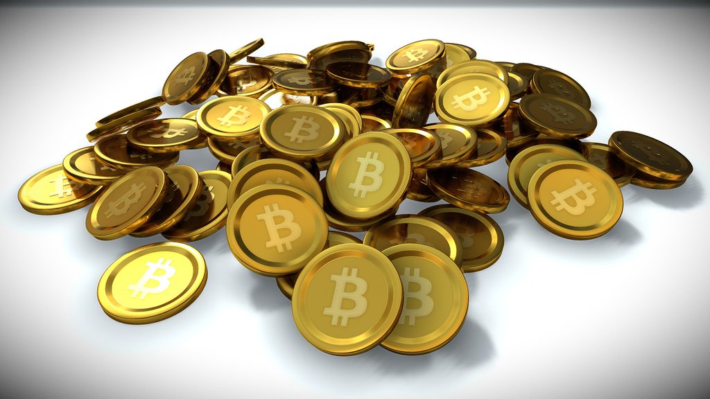 Golden Bitcoin Pile