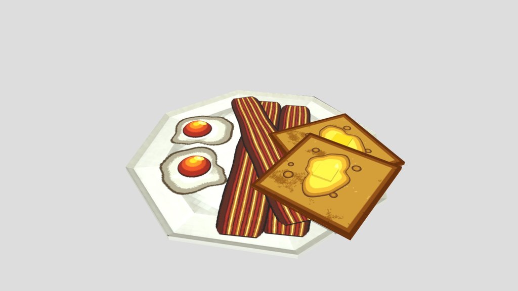 Low Poly Breakfast (Anime Stylized Textures)