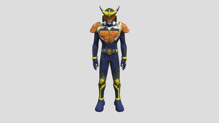 Armored Warrior Orange 3D Model
