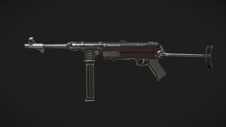 German MP-40 3D Model