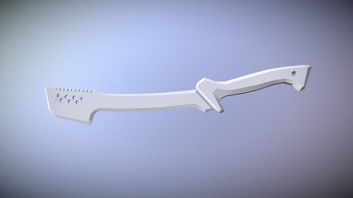 Zombie Machete 3D Model