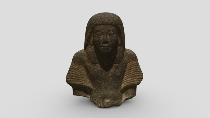 Egyptian Scribe Statue, 1340 BC 3D Model