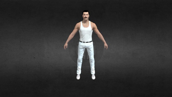 Freddie Mercury - T_Pose 3D Model