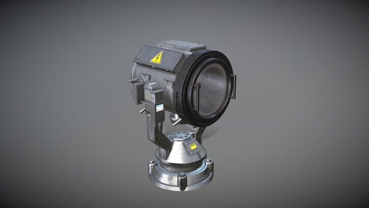 Antiaircraft searchlight 3D Model