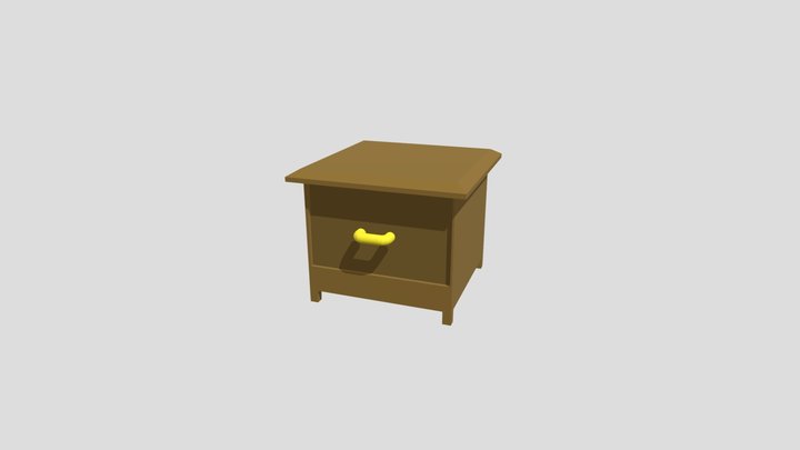 Wooden Desk / Escrivaninha de Madeira 3D Model