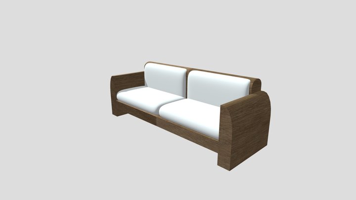 Sofa Low Poly – Modello 3D gratuito STL