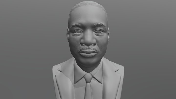 Martin Luther King bust for 3D printing 3D Model
