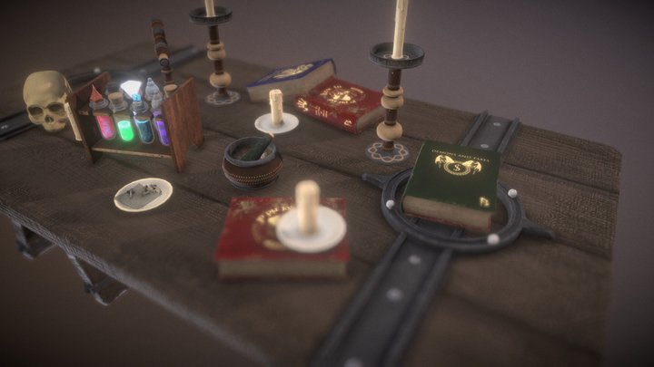 Warlocks Potion Table 3D Model