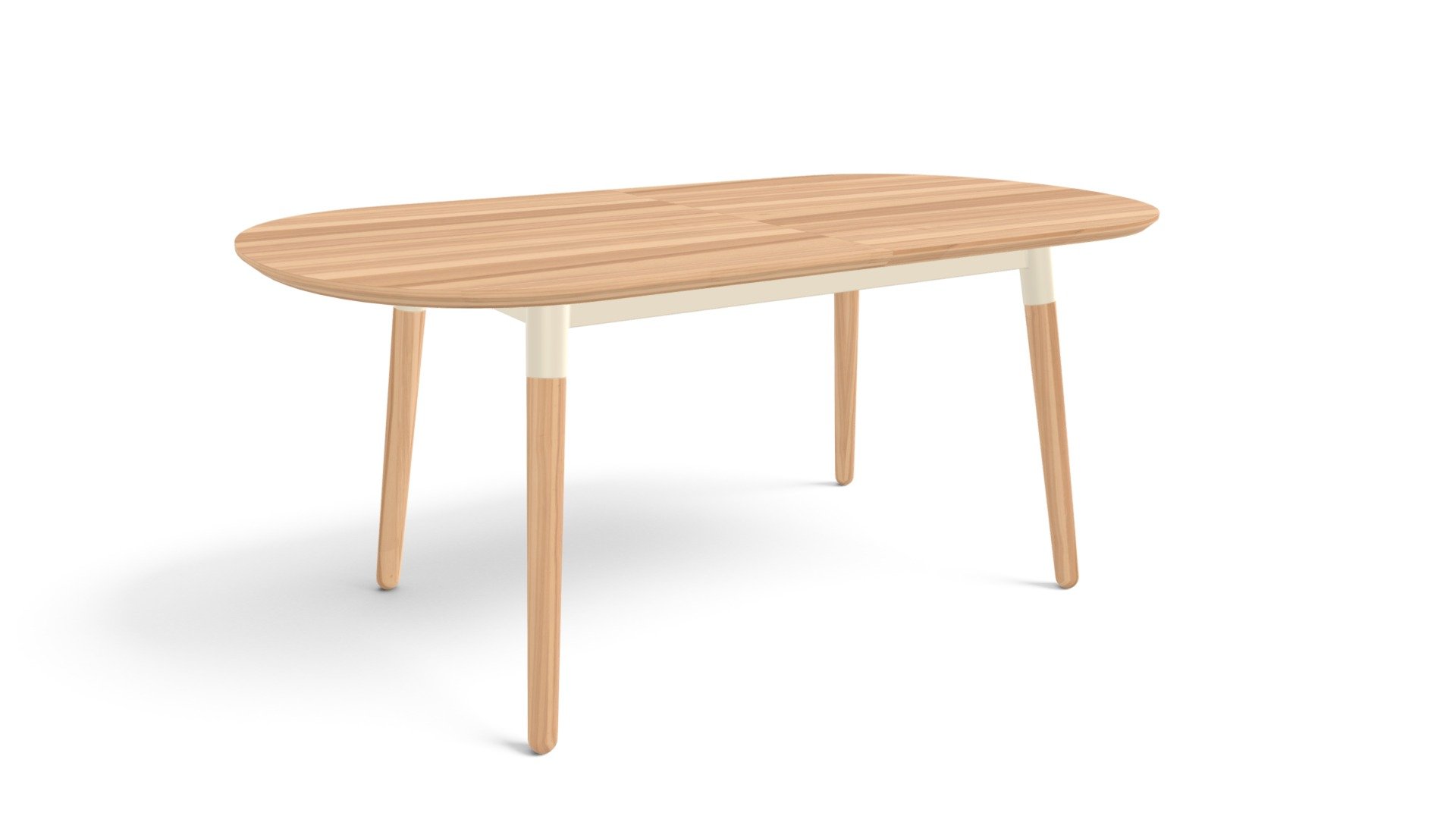 Edelweiss Extending Dining Table, Ash Off White